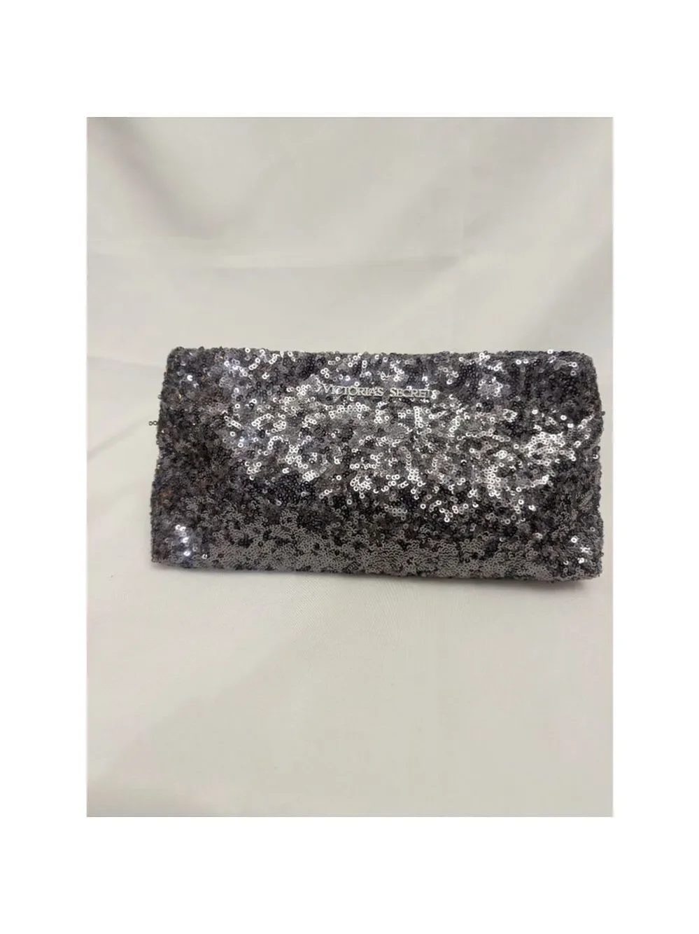Victoria's Secret Silver Sequin Pouch Bag